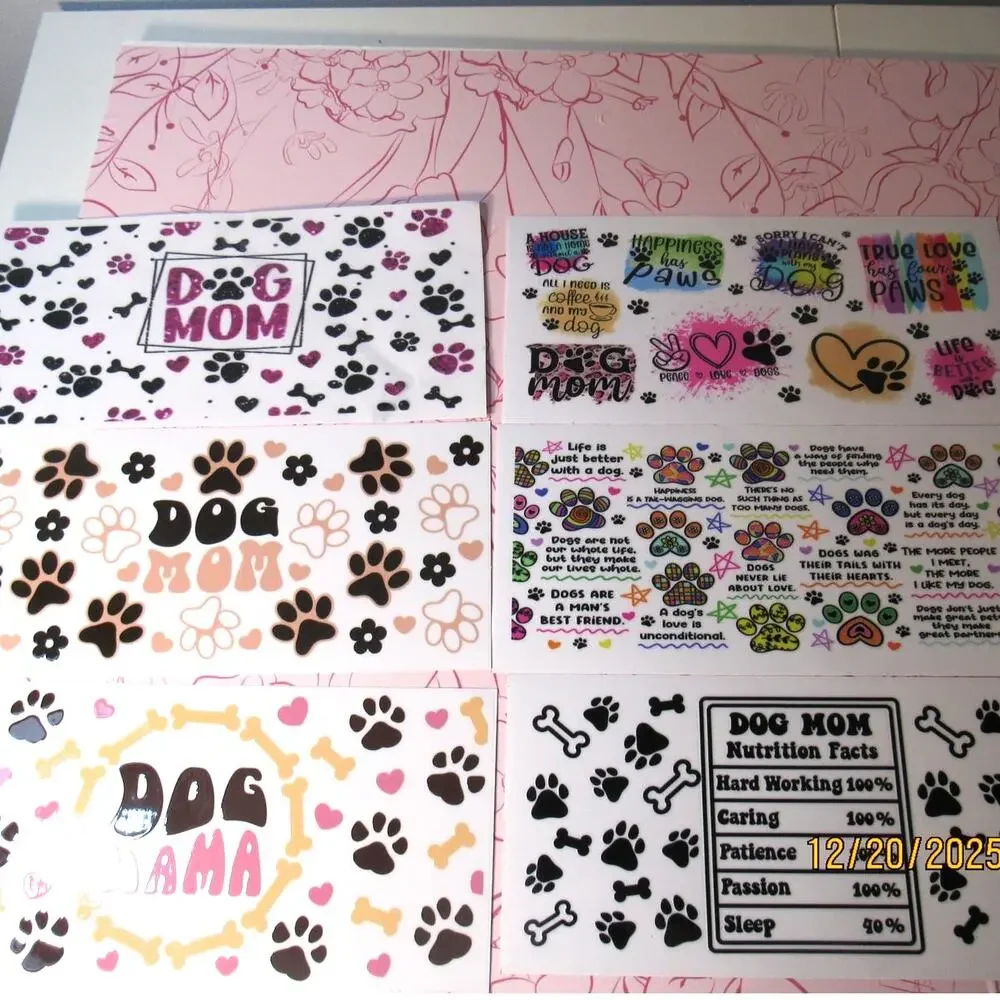 Mixed lot of Dog Mom Themed Bottle Wraps